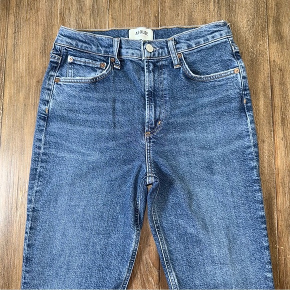 AGOLDE Merrel Jeans High Rise Straight Leg Blue Ankle - Picture 10 of 14